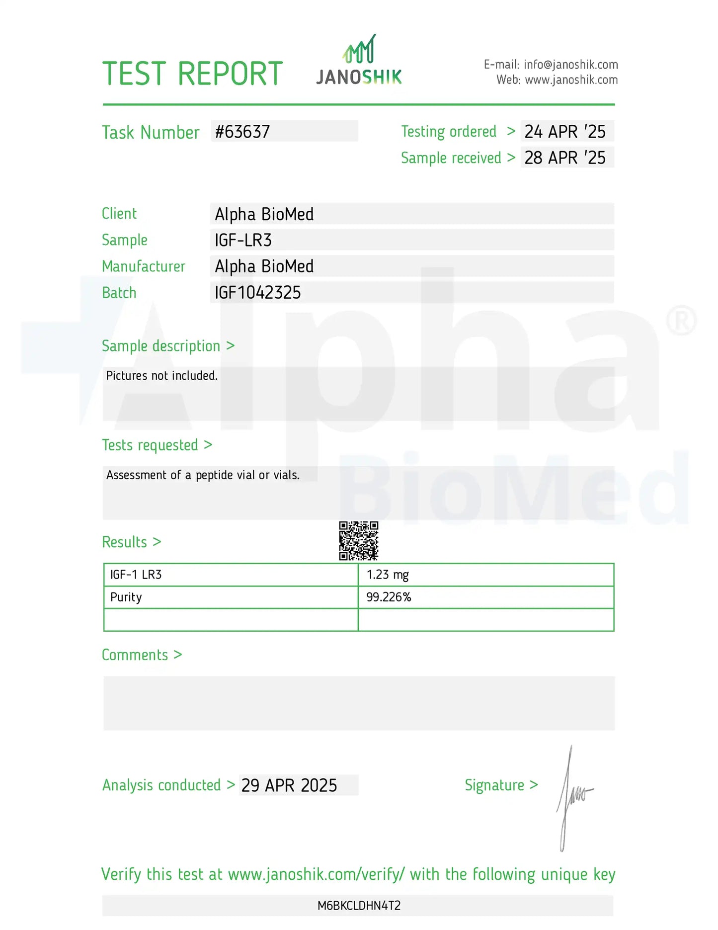 IGF-1 LR3 (1mg)