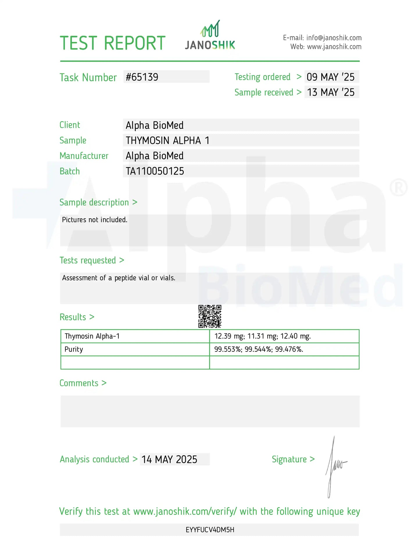 Thymosin Alpha 1 (TA1) (10mg)