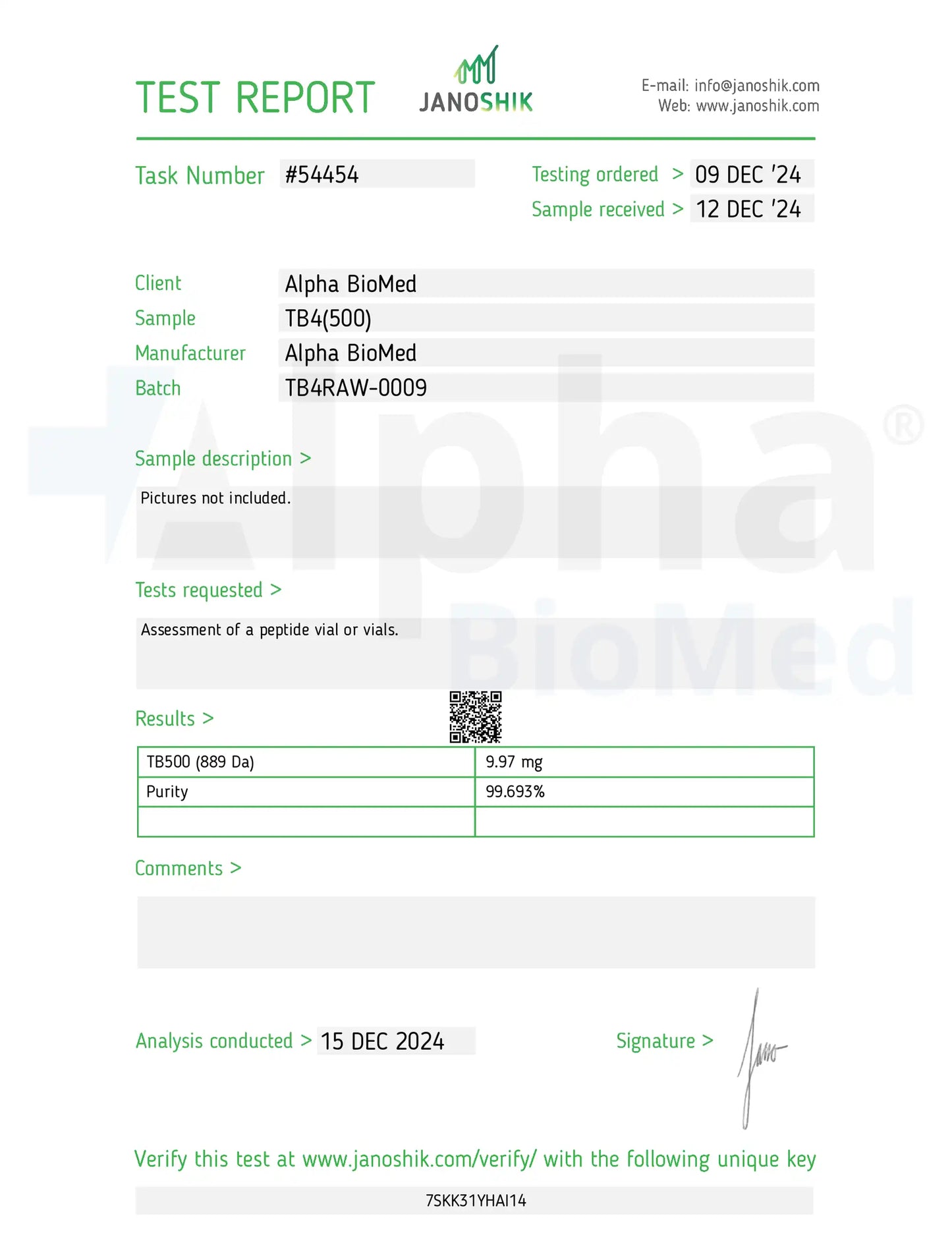 Thymosin Beta 4 (TB500) (10mg)