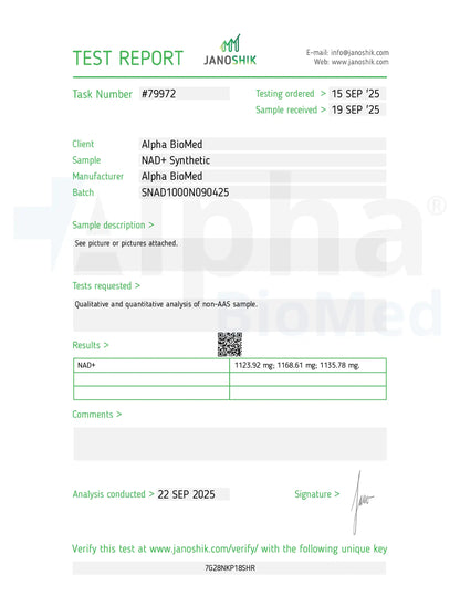 NAD+ (1000mg) Synthetic (6ml Vial)