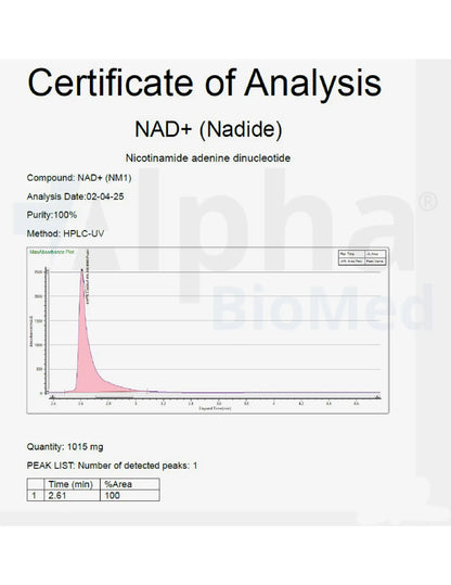 NAD+ (1000mg) Biofermented (5ml Vial)