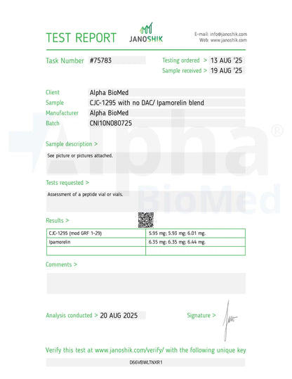2X Blend CJC-1295 No DAC (5mg) / Ipamorelin (5mg)