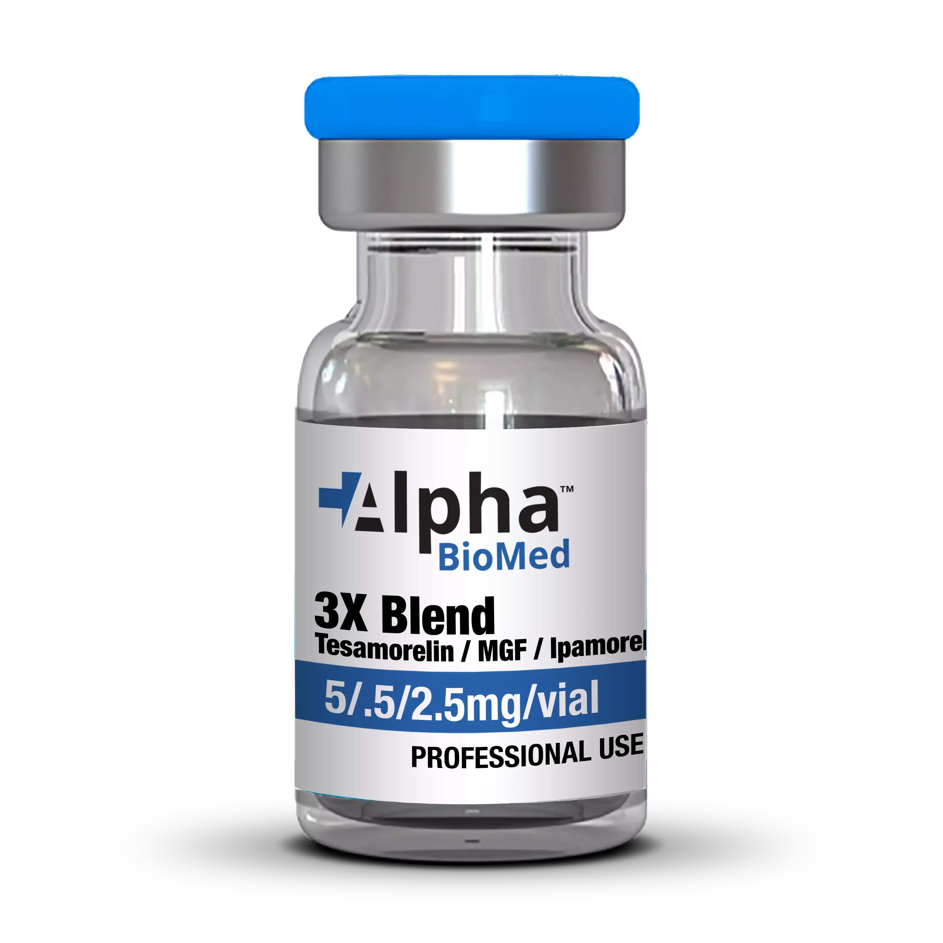 3X Blend Tesamorelin (5mg) / MGF (500mcg) / Ipamorelin (2.5mg) - Alpha BioMed 3X Blend Tesamorelin (5mg) / MGF (500mcg) / Ipamorelin (2.5mg) - Alpha BioMed