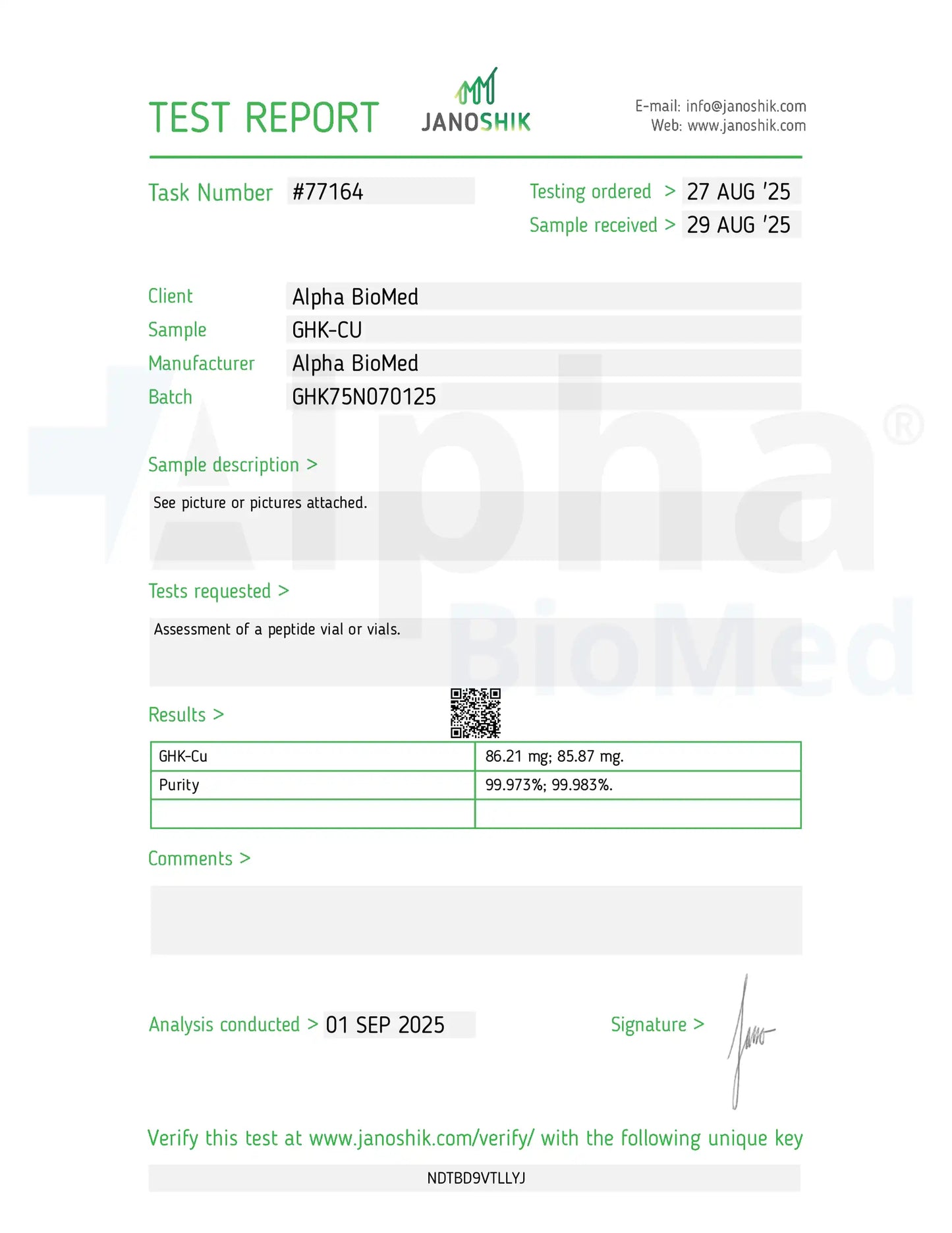 GHK-Cu (75mg) - 6ml vial