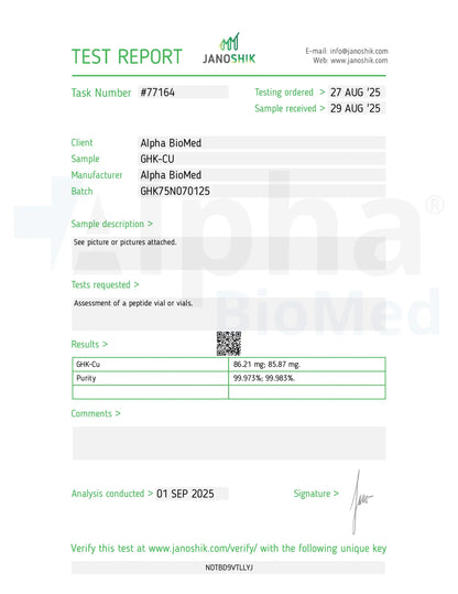 GHK-Cu (75mg) - 6ml vial
