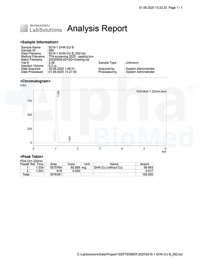 GHK-Cu (75mg) - 6ml vial