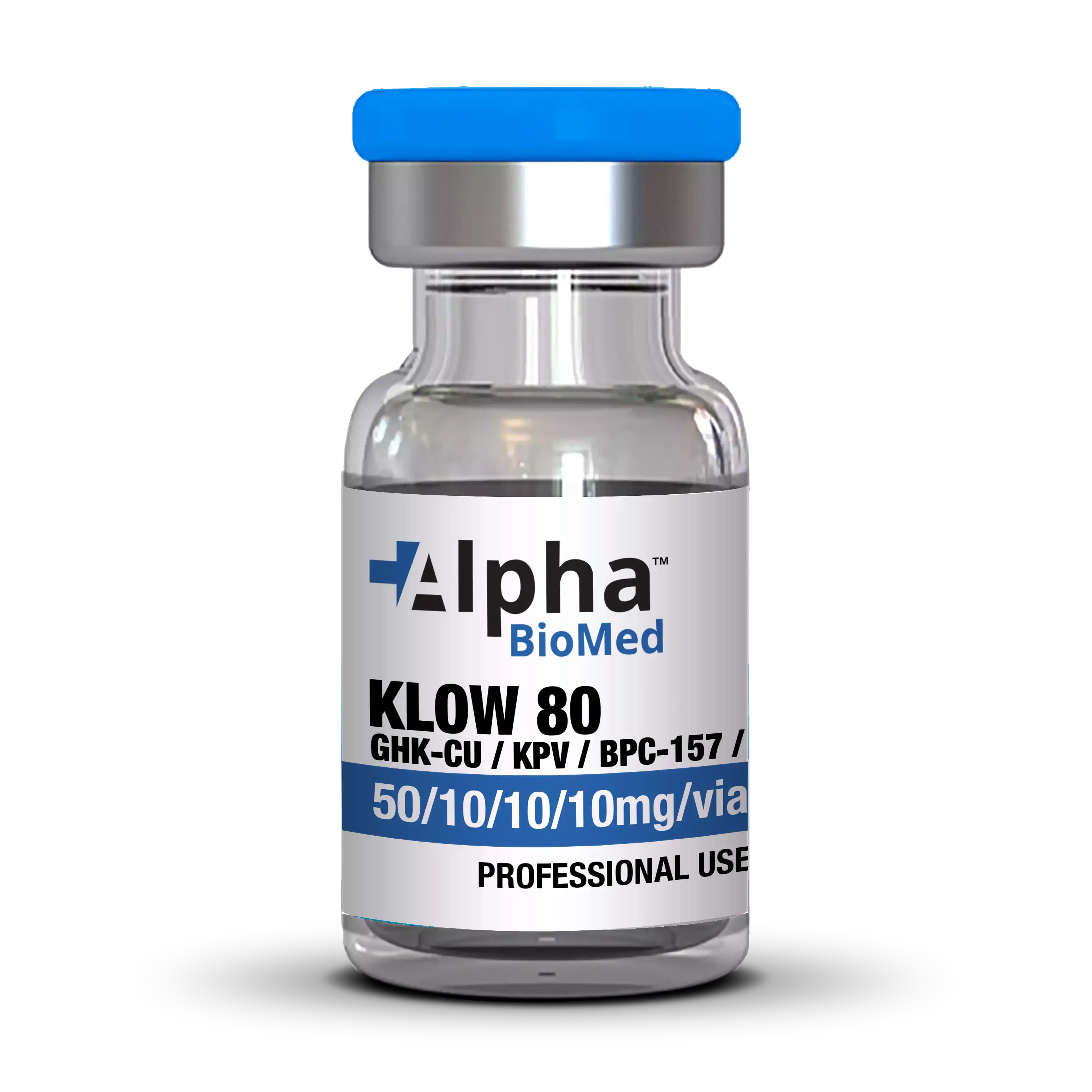 KLOW 80 - GHK-Cu (50mg) / KPV (10mg) / BPC-157 (10mg) / TB500 (10mg) - Alpha BioMed KLOW 80 - GHK-Cu (50mg) / KPV (10mg) / BPC-157 (10mg) / TB500 (10mg) - Alpha BioMed