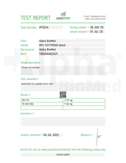 Wolverine Blend - BPC-157 (10mg) / TB500 (10mg)