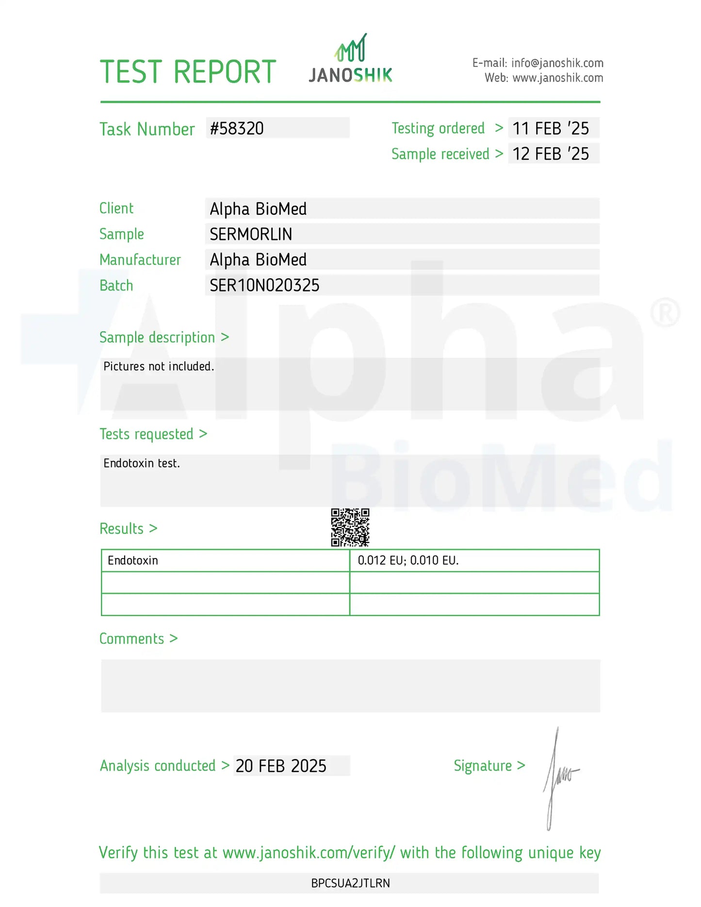 Sermorelin (10mg) - Alpha BioMed