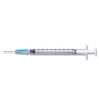 BD Tuberculin Syringe, 27G x 1/2", 1 mL, 100/bx