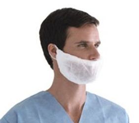 Medline Beard Protectors, White, 1000/cs